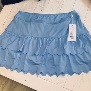 Lilly Pulitzer Sky Blue Ruffle Mini Skirt